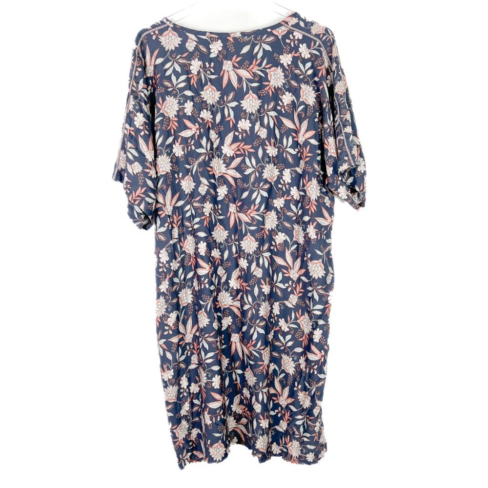 NWOT J. Jill Pure Jill Floral Shirt Dress Short Sleeves Size Large L NEW - Picture 7 of 9